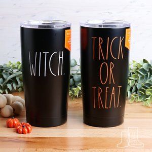 Rae Dunn WITCH, TRICK OR TREAT Tumblers